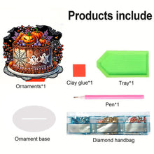 Load image into Gallery viewer, Acrylic Halloween Cake Diamond Painting Desktop Ornaments Kit Home Bedroom Decor
