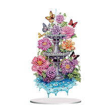 Load image into Gallery viewer, Acrylic Fountain Flowers Table Top Diamond Painting Ornament Kits for Beginner
