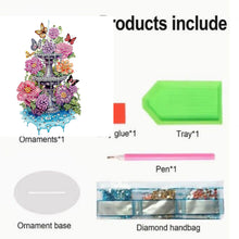 Load image into Gallery viewer, Acrylic Fountain Flowers Table Top Diamond Painting Ornament Kits for Beginner
