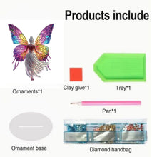 Load image into Gallery viewer, Acrylic Butterfly Fairy Table Top Diamond Painting Ornament Kits for Beginner
