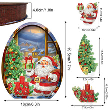 Load image into Gallery viewer, Wooden Santa Claus Diamond Painting Desktop Ornaments for Bedroom Table Decor
