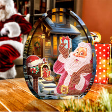 Load image into Gallery viewer, Wooden Santa Claus Diamond Painting Desktop Ornaments for Bedroom Table Decor
