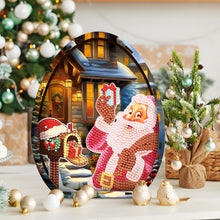 Load image into Gallery viewer, Wooden Santa Claus Diamond Painting Desktop Ornaments for Bedroom Table Decor
