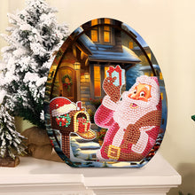 Load image into Gallery viewer, Wooden Santa Claus Diamond Painting Desktop Ornaments for Bedroom Table Decor
