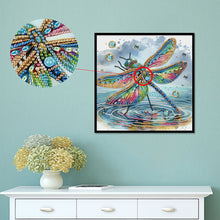 Load image into Gallery viewer, Diamond Painting - Partial Special Shaped - Gorgeous Dragonfly (30*30CM)
