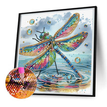 Load image into Gallery viewer, Diamond Painting - Partial Special Shaped - Gorgeous Dragonfly (30*30CM)
