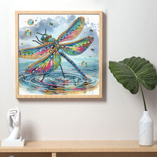 Load image into Gallery viewer, Diamond Painting - Partial Special Shaped - Gorgeous Dragonfly (30*30CM)
