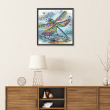 Load image into Gallery viewer, Diamond Painting - Partial Special Shaped - Gorgeous Dragonfly (30*30CM)
