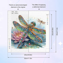 Load image into Gallery viewer, Diamond Painting - Partial Special Shaped - Gorgeous Dragonfly (30*30CM)
