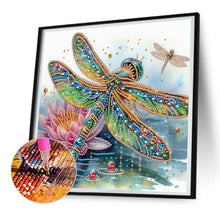 Load image into Gallery viewer, Diamond Painting - Partial Special Shaped - Gorgeous Dragonfly (30*30CM)
