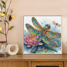 Load image into Gallery viewer, Diamond Painting - Partial Special Shaped - Gorgeous Dragonfly (30*30CM)
