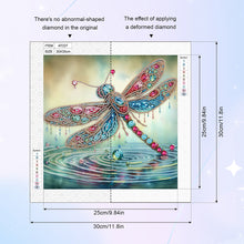 Load image into Gallery viewer, Diamond Painting - Partial Special Shaped - Gorgeous Dragonfly (30*30CM)
