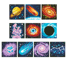 Load image into Gallery viewer, Mini Diamond Painting Set - Full Round - Cosmic starry sky (13*13CM)
