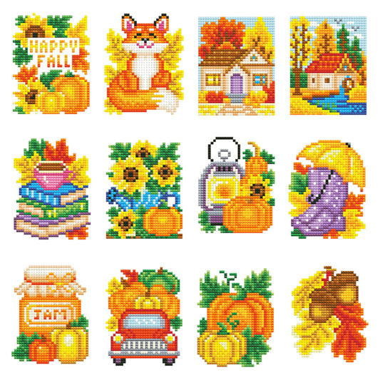 Mini Diamond Painting Set - Full Round - Harvest autumn (14*19CM)
