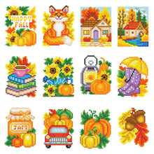 Load image into Gallery viewer, Mini Diamond Painting Set - Full Round - Harvest autumn (14*19CM)
