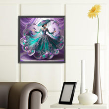 Load image into Gallery viewer, Diamond Painting - Full Round - Dancing purple flower girl (40*40CM)
