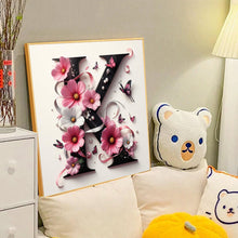 Load image into Gallery viewer, Diamond Painting - Full Round - Daisy butterfly letter K (40*40CM)
