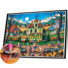 Load image into Gallery viewer, Diamond Painting - Full Round - Halloween scenery party (60*45CM)
