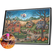 Load image into Gallery viewer, Diamond Painting - Full Round - Halloween night scene (60*45CM)
