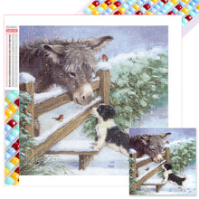 Load image into Gallery viewer, Diamond Painting - Full Square - Donkey and dog (30*30CM)
