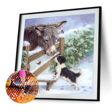 Load image into Gallery viewer, Diamond Painting - Full Square - Donkey and dog (30*30CM)
