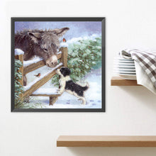 Load image into Gallery viewer, Diamond Painting - Full Square - Donkey and dog (30*30CM)
