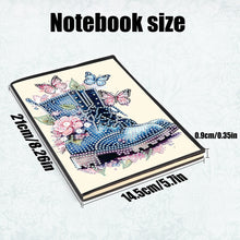 Load image into Gallery viewer, Special Shaped Flower Butterfly Diamond Painting Diary Book for Drawing Painting
