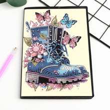 Load image into Gallery viewer, Special Shaped Flower Butterfly Diamond Painting Diary Book for Drawing Painting
