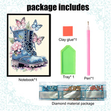 Load image into Gallery viewer, Special Shaped Flower Butterfly Diamond Painting Diary Book for Drawing Painting
