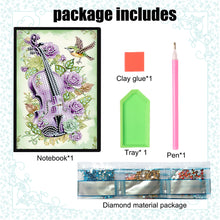 Load image into Gallery viewer, Special Shaped Flower Butterfly Diamond Painting Diary Book for Drawing Painting
