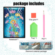 Load image into Gallery viewer, Special Shaped Flower Butterfly Diamond Painting Diary Book for Drawing Painting
