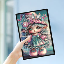 Load image into Gallery viewer, 50 Pages A5 Special Shaped Elf Girl 5D DIY Mosaic Drill Notebook Craft for Teens
