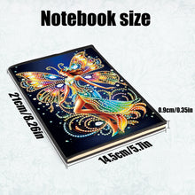 Load image into Gallery viewer, 50 Pages A5 Special Shaped Elf Girl 5D DIY Mosaic Drill Notebook Craft for Teens
