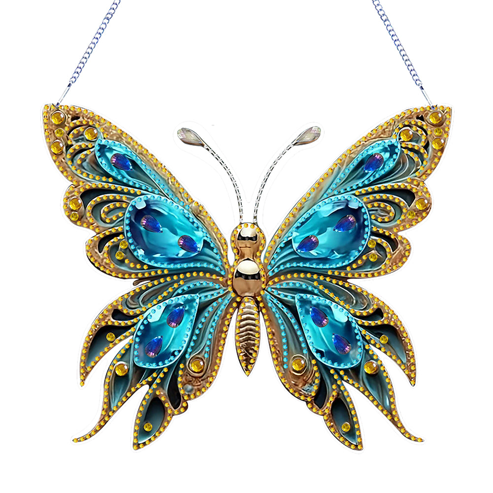 PET Special Shaped Butterfly Tree Garland 5D DIY Diamond Art Hanging Decorations