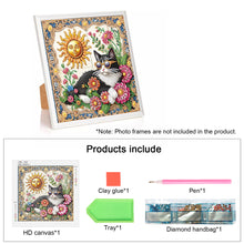 Load image into Gallery viewer, Diamond Painting - Partial Special Shaped - Funny Cat (30*30CM)
