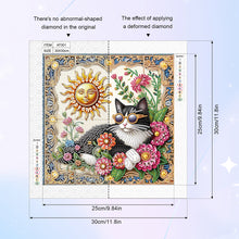 Load image into Gallery viewer, Diamond Painting - Partial Special Shaped - Funny Cat (30*30CM)
