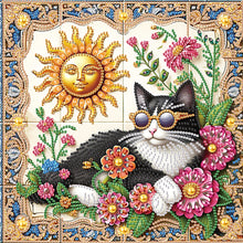 Load image into Gallery viewer, Diamond Painting - Partial Special Shaped - Funny Cat (30*30CM)
