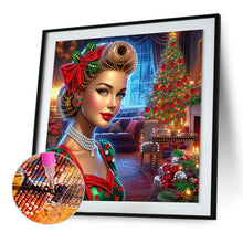 Load image into Gallery viewer, Diamond Painting - Partial Special Shaped - Christmas Lady (30*30CM)
