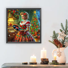 Load image into Gallery viewer, Diamond Painting - Partial Special Shaped - Christmas Lady (30*30CM)

