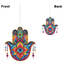 Load image into Gallery viewer, Acrylic Lotus Palm 5D DIY Diamond Painting Dots Pendant for Garden Window Decor
