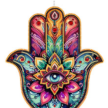 Load image into Gallery viewer, Acrylic Lotus Palm 5D DIY Diamond Painting Dots Pendant for Garden Window Decor
