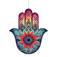 Load image into Gallery viewer, Acrylic Lotus Palm 5D DIY Diamond Painting Dots Pendant for Garden Window Decor

