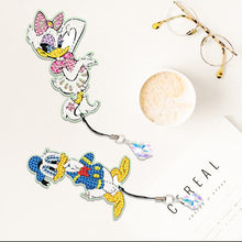 Load image into Gallery viewer, 2Pcs Special Shape Donald Duck Diamond Art Bookmark with Pendant for Book Lovers
