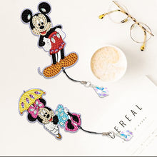 Load image into Gallery viewer, 2Pcs Special Shape Donald Duck Diamond Art Bookmark with Pendant for Book Lovers
