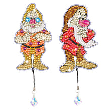 Load image into Gallery viewer, 2Pcs Special Shape Donald Duck Diamond Art Bookmark with Pendant for Book Lovers
