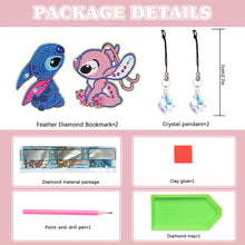 Load image into Gallery viewer, 2Pcs Special Shape Donald Duck Diamond Art Bookmark with Pendant for Book Lovers
