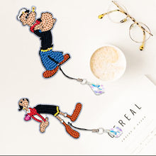 Load image into Gallery viewer, 2Pcs Special Shape Donald Duck Diamond Art Bookmark with Pendant for Book Lovers
