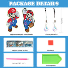 Load image into Gallery viewer, 2Pcs Special Shape Donald Duck Diamond Art Bookmark with Pendant for Book Lovers
