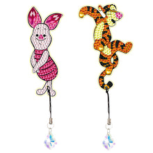 Load image into Gallery viewer, 2Pcs Special Shape Donald Duck Diamond Art Bookmark with Pendant for Book Lovers
