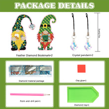 Load image into Gallery viewer, 2Pcs Special Shaped Cute Gnome 5D DIY Diamond Art Book Mark for Reading Day Gift
